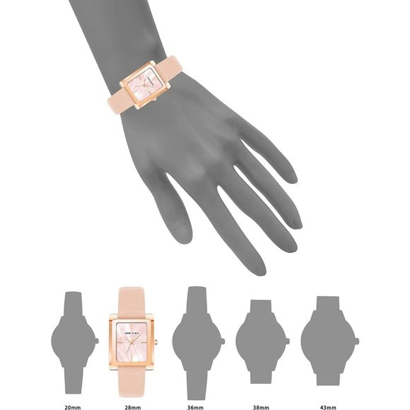 Women's Gold Tone Leather Strap Water Resistant Quartz Movement Watch - Picture 4 of 5